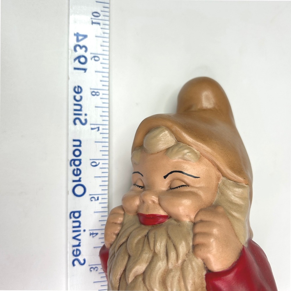 Cute Sitting Gnome Figurine Garden Yard Art Decoration Whimsical - Picture 2 of 11
